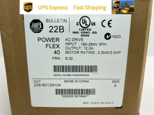 Free Tax AB 22B-B012N104 /A PowerFlex 40 Drive 240V 3-P 12A 3HP New Sealed - Picture 1 of 6