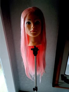 Halb Lacefront Wig Perrücke Pink Rosa Langhaar - Bild 1 von 6