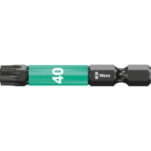 Wera 867/1 Impaktor Torx Screwdriver Bits T40 50mm Pack of 5 - Picture 1 of 10