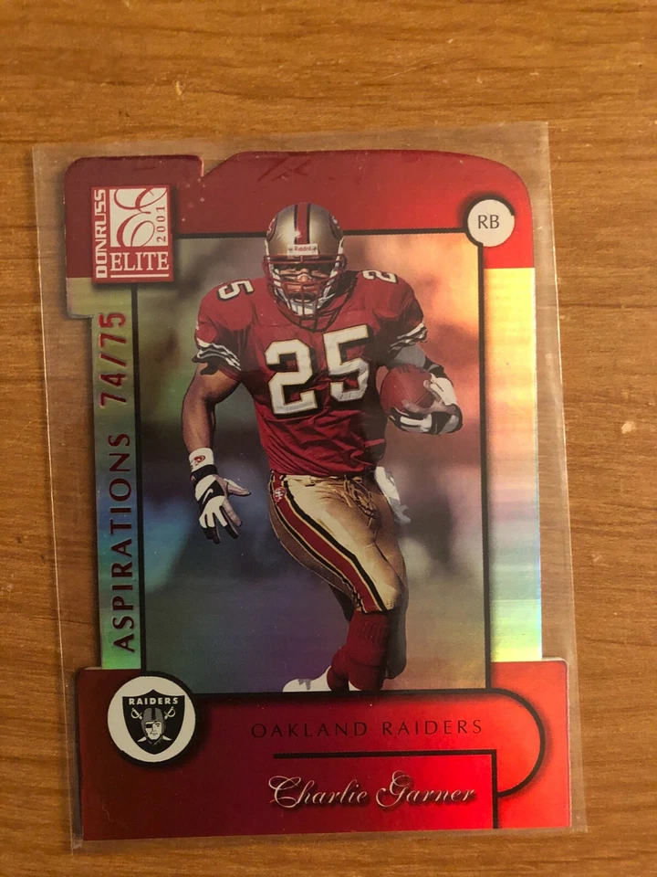 2001 Donruss Elite Aspirations Charlie Garner San Francisco 49ers 74/75 - Image 1 of 1