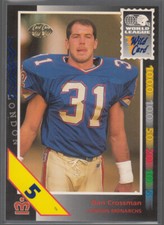 DAN CROSSMAN 1992 Wild Card WLAF #122 Parallel 5 Stripe London Monarchs