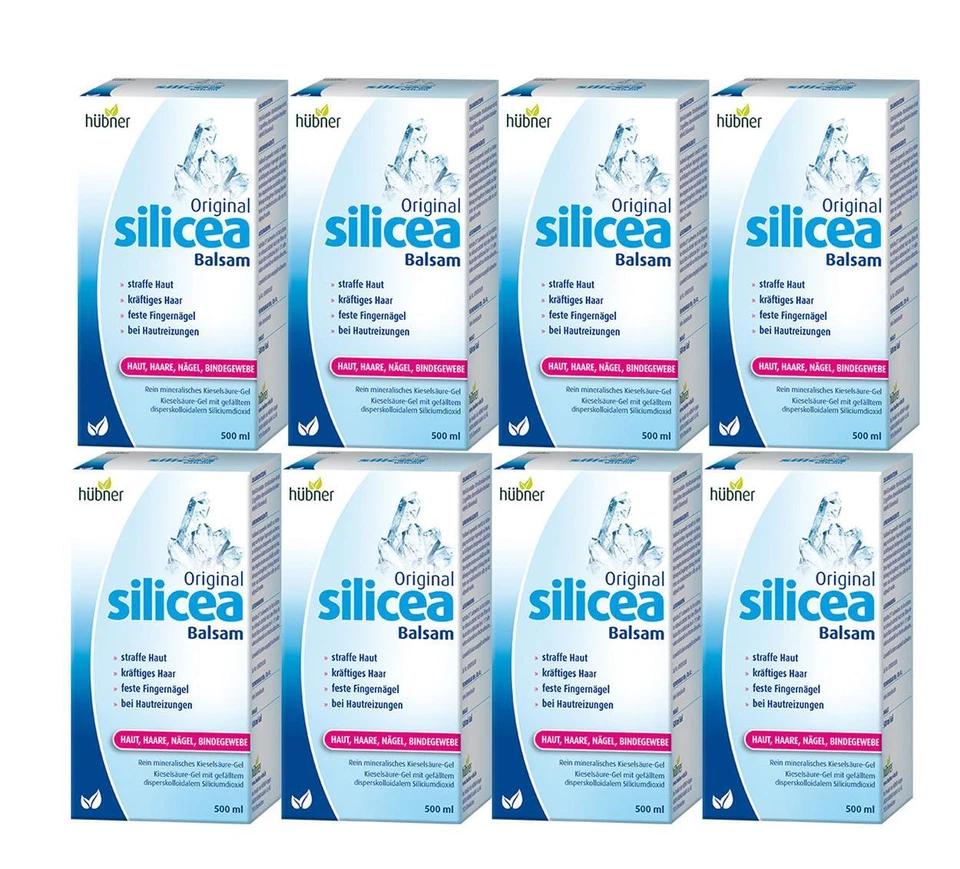 4 x "Doppelpack" Hübner Original Silicea Balsam Gel 8X500ml (21,25 EUR/l)
