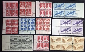 Mint US Air Mail Plate Blocks Lot C27 C30 C34 C51 C60 C72 C78 C79 + Bonus CZC86c - Picture 1 of 5