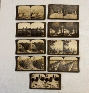 Antique Stereoview 3D Cards "Perfec" Stereograph H.C. White Co. Scenery People - Picture 1 of 1