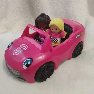 Barbie Little People Musical Toy Car w/ 2 Figures Fisher Price Toddler Play Set - Picture 1 of 7