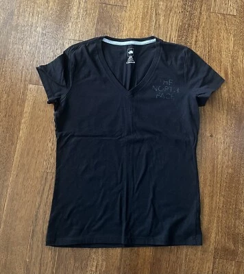 The North Face Women's Vneck S/S T Shirt Black NEW Medium M - Image 1 of 4