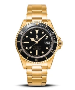 A BATHING APE Men's Watch CLASSIC TYPE 1 BAPEX Black Gold NEW Japan - Picture 1 of 4