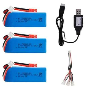 7.4V 900mAh Lipo Battery for XK X520 XK X420 RC Airplane WLtoy X520 helicopter - Picture 1 of 6