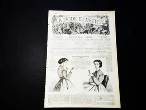 La Mode Illustree -Sunday, 11 November 1866, No.46, French Fashion Magazine. - Picture 1 of 5