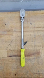 Snap-On FHLF80A 3/8" Dr Hard Grip Long Handle Flex-Head Ratchet - Picture 1 of 7