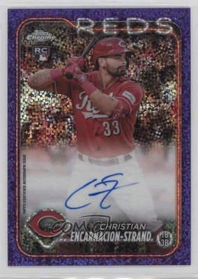 2024 Chrome Rookie Purple Speckle /299 Christian Encarnacion-Strand Auto RC - Image 1 of 3