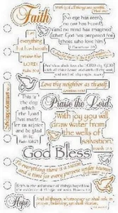 SCRIPTURE Religious Words - Sticko Scrapbooking Sticker - Picture 1 of 1