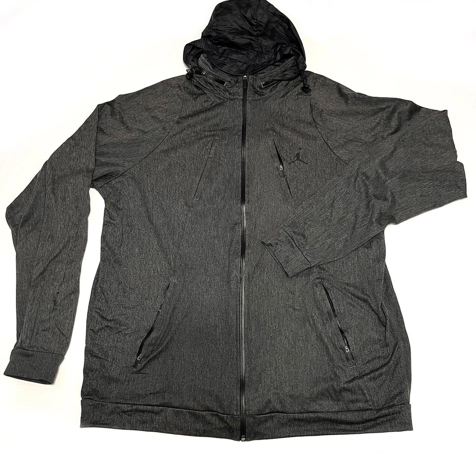 Chaqueta Jordan Stow-Away Sudadera con Capucha Para Hombre 2XL Alta Gris Brezo Cremallera Completa Foto 1 de 4