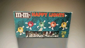 Vintage M&M's Happy Lights Set 20 Bulbs Multi Color New in Damaged Box - Picture 1 of 3