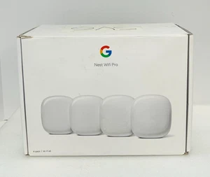 Google Nest G6ZUC Wifi Pro 6E (4-pak) Port Wireless Mesh Router Śnieg, Open Box - Zdjęcie 1 z 4