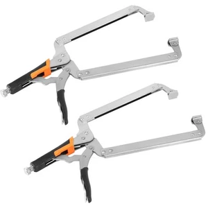 2 PCS 18 In C Clamp Locking Pliers with Swivel Pads, Heavy Duty C Clamp Weldi... - Picture 1 of 6