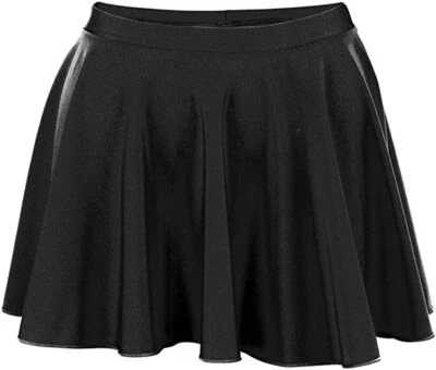 Girls Short Circular Ballet Skirt Costume Shiny Nylon Dance, Gymnastics, Stylish - Image 1 of 4