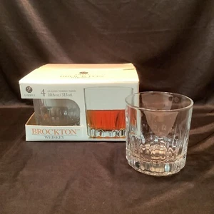 Libbey Brockton Whiskey Glass Rocks Bar Heavy Bottom 10 Oz Set Of 4 NEW - Picture 1 of 4