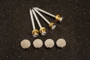 Chrome Thorens TD 145 146 147 160 165 166 befestigung set / fixing screw set - Picture 1 of 5