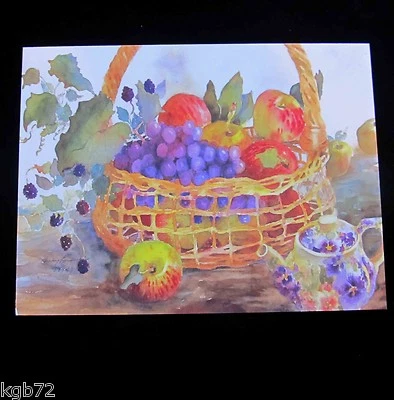 Leanin Tree Thank You Basket of Fruit Greeting Card Multi Color R298 - Image 1 of 2