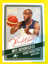 2021-22 Onyx Vintage Red #VAKH Khris Middleton On Card Red Ink Autograph SP/25