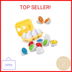Toddlers Egg Matching Eggs Learning Sensory Color Shape Expression Sorting Stack - Picture 1 of 2