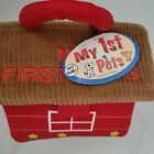 My First Pet Embroidery & Painted Dog House Roof Opens For Small Plush To Carry 