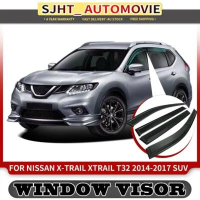 4x Weather Shield Weathershield Window Visor for Nissan X-Trail T32 14-17 SUV - image 1 of 4