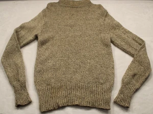 Boston Traders Knit Heavy Sweater Men's Small Tan Cream Fisherman Vintage - Picture 1 of 9