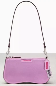 🩷Coach kleine gewellte Schultertasche - CU873 Metallic Pink Coachtopia Leder - Neu mit Etikett - Bild 1 von 9
