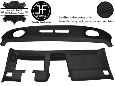 CUBIERTA DE CUERO REAL PARA CORVETTE C3 1977-1982 JF1 SALPICADERO PUNTADA NEGRA Foto 1 de 2