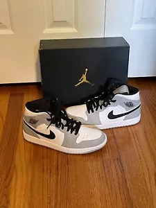 Neu Nike Air Jordan 1 Mid LT rauchgrau/schwarz-weiß Herren Größe 10,5 - Bild 1 von 5