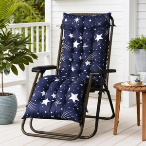 Lounge Chair Cushion 62" Rocking Recliner Pad Leaves Printed Lounge Chair Pad - Picture 1 of 56
