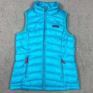 Patagonia Vest Youth Boys Large 12 Blue Down Puffer Outdoor Jacket Gorpcore - Picture 1 of 13