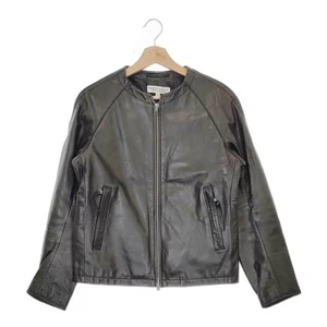 BEAUTY&YOUTH UNITED ARROWS Cow No Collar Riders Leather jacket black 4-1219T♪ - Picture 1 of 10