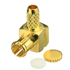 MCX Crimp Plug Male Right Angle Connector for RG179 RG316 RG174 LMR100 75 ohm - Picture 1 of 4