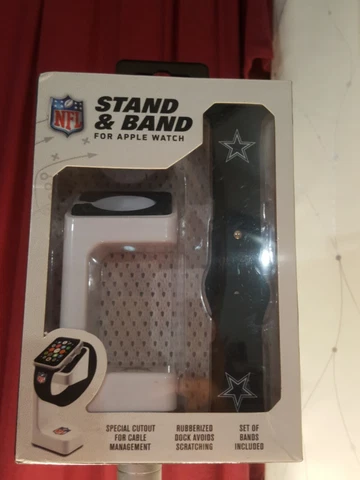 STAND & BAND NFL DALLAS COWBOYS APPLE WATCH STAND AND BANDS - NWT Cover
