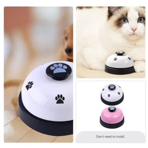 Haustier Training Glocke Anti-Rutsch-Pad, Fußabdruck Design, Ring für Hund Abendessen Anruf - Bild 1 von 5