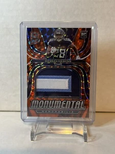 Hassan Haskins Monumental Memorabilia Rookie 3 Color Patch Gold /10 - Picture 1 of 2