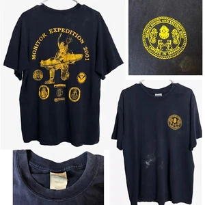 Camiseta De Colección US Navy Deep Sea Divers 2 Caras Talla L Azul Envejecido 2001 Expedición - Imagen 1 de 11
