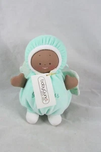 Muñeca sonajero ángel bebé Gund God Bless con alas AA negra suave etiquetas de papel - Imagen 1 de 5
