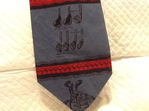 Vintage ROOSTER Tie Golf Novelty Tie Cotton - Picture 1 of 4