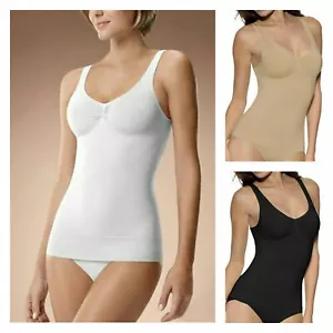Women's Body Shaper Seamless Compression Vest Slimming Tummy Waist Top - Picture 1 of 30