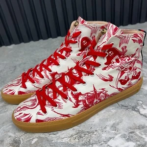 Gucci Major Web Disney Print High Sneaker Weiß Stoff 9 G oder 9,5 US oder 43 EUR - Bild 1 von 12