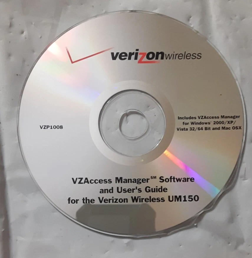 Verizon Wireless VZAccess Manager Software & User's Guide VZP1008 UM150 CLEAN - Image 1 of 1