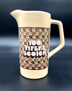 Seagrams 100 Pipers Scotch Whisky 7" Ceramic Bar Pitcher - Picture 1 of 5