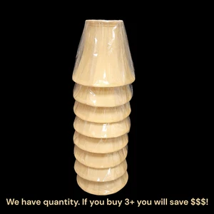 1) Vintage Classic Gold Silk Tapered Fabric Round Elegant Bell Lampshade - QTY - Picture 1 of 7
