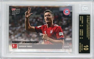 2018-19 TOPPS NOW BUNDESLIGA #1 ROBERT LEWANDOWSKI - BGS QUAD 10 BLACK LABEL !!! - Bild 1 von 2