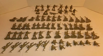 Lote de 70 figuras de soldados de plástico Airfix British Commandos de colección Foto 1 de 4