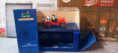 TINTIN - LA JEEP ROUGE DE TINTIN AU PAYS DE L'OR NOIR   -  Atlas Hergé 1/43 - Photo 1/4